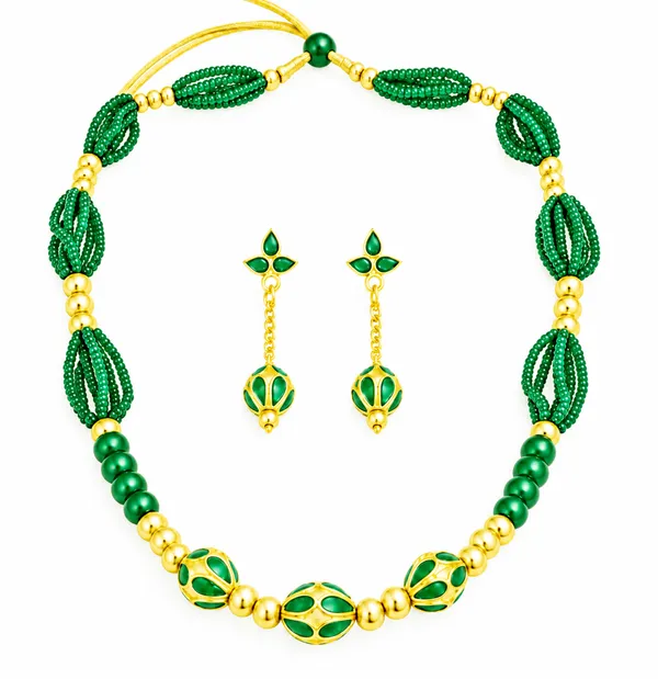 BG_GOLD_Assamese_traditional_Copper_Based_green_Monimala_Jewellery_Set