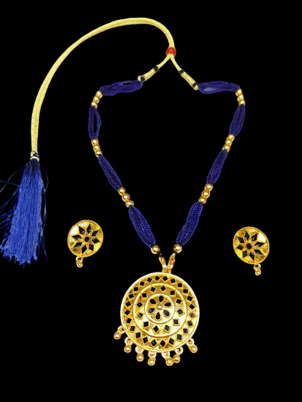Assamese_Traditional_Blue_Japi_With_Tassel
