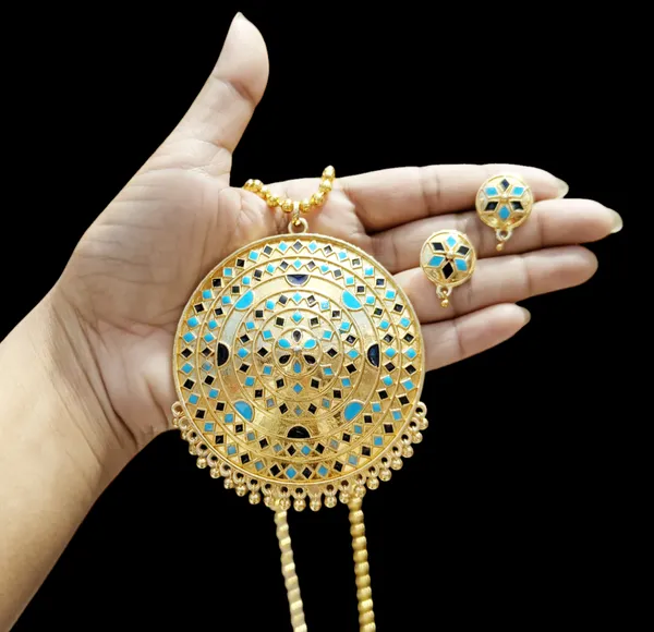 Assamese_Traditional_D-B_Big_Japi_Top_Earring_With_Goti_Chain