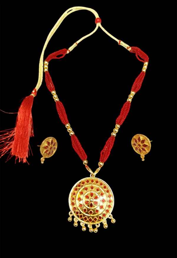Asssamese_Traditional_Red_Japi_With_Tassel