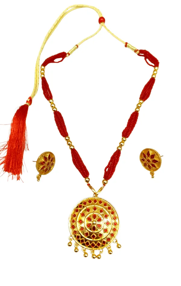 Asssamese_Traditional_Red_Japi_With_Tassel