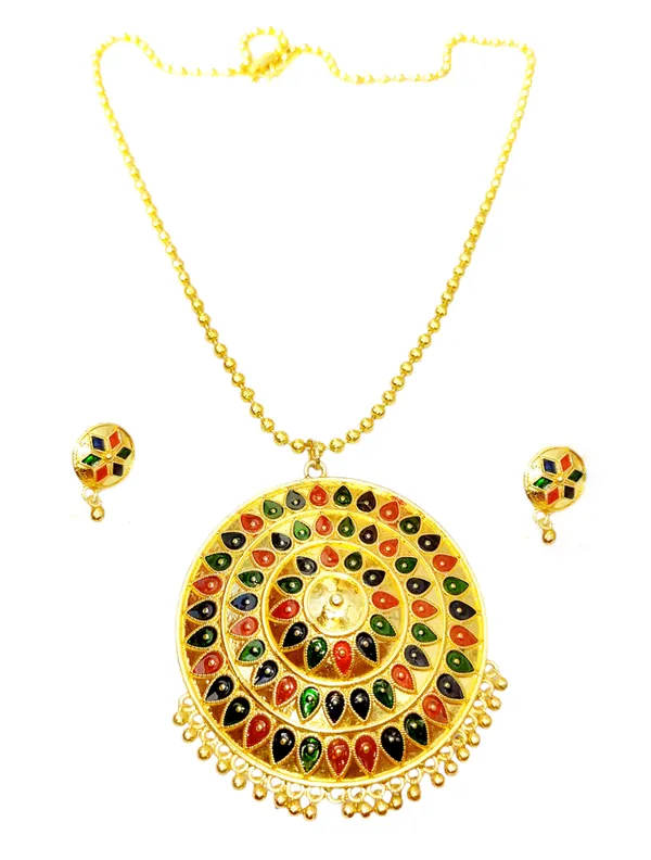 Assamese_Traditional_Multi_Big_Japi_Top_Earring_With_Goti_Chain