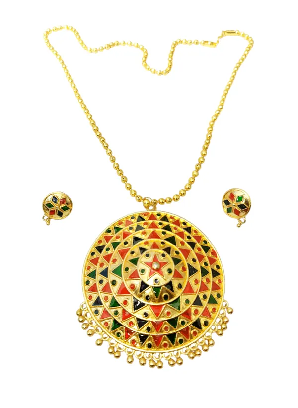 Assamese_Traditional_Multi_Big_Japi_Top_Earring_With_Goti_Chain