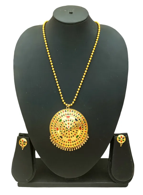 Assamese_Traditional_Multi_Big_Japi_Top_Earring_With_Goti_Chain