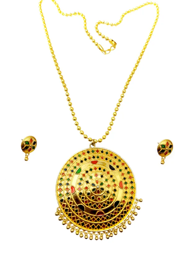 Assamese_Traditional_Multi_Big_Japi_Top_Earring_With_Goti_Chain