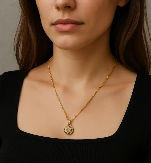 Copper_Based_Stone_Golden_Pendent_(Pack_Of_2)