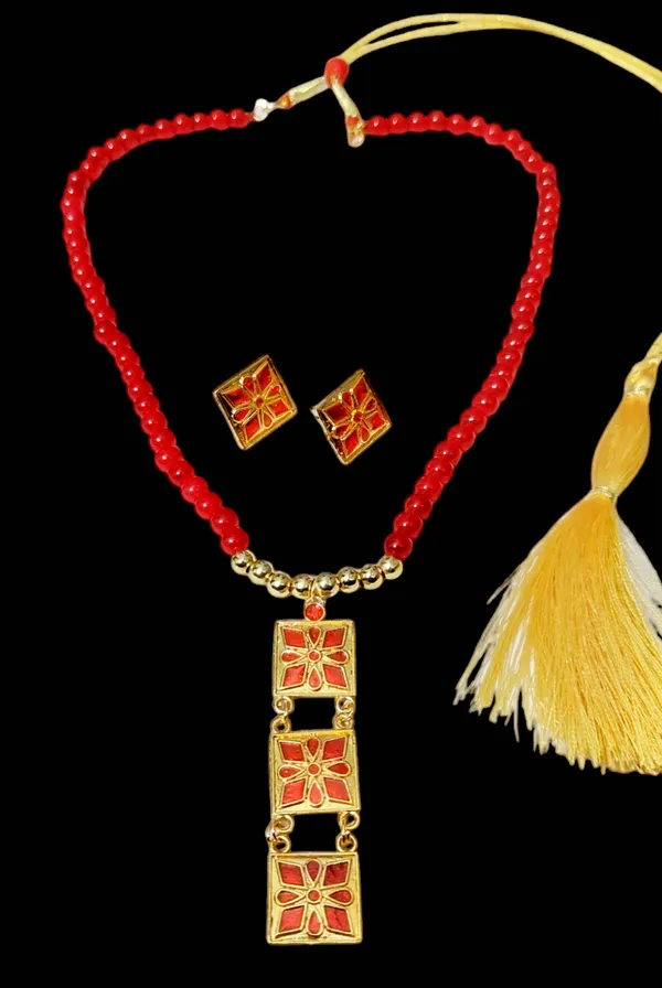 Assamese_Traditional_Red_Square_Jewellery_Set_For_Women_&_Girls