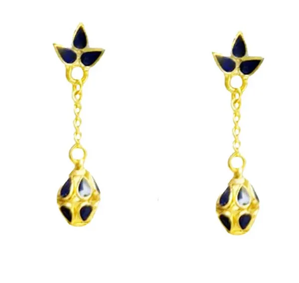 Assamese_Traditional_Blue_Ball_Tassel_Jewellery_Set