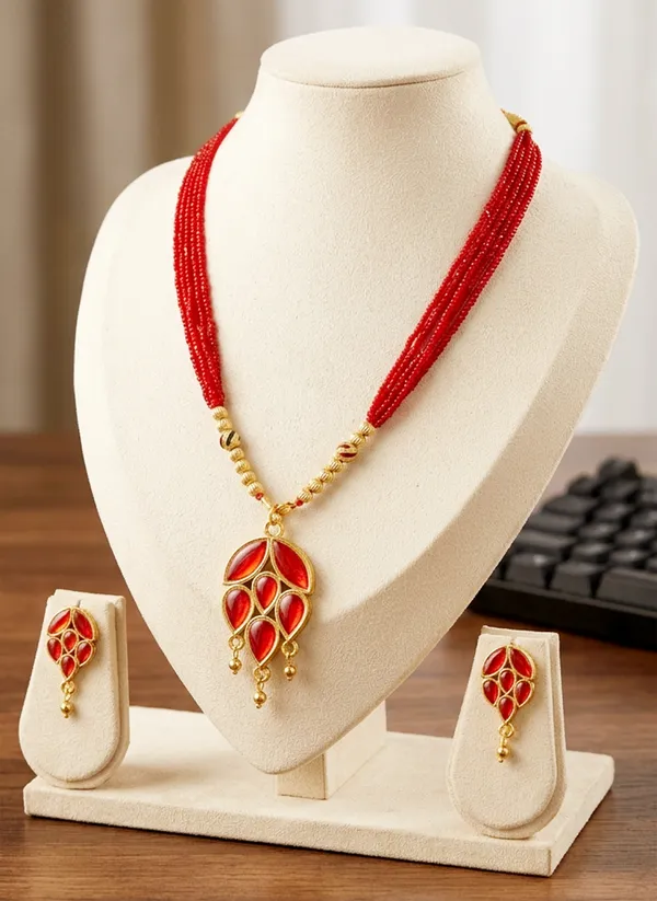 BG__GOLD_Assamese_Traditional_Copper_Based__Red_Meenakari_Patti_Jewellery_Set