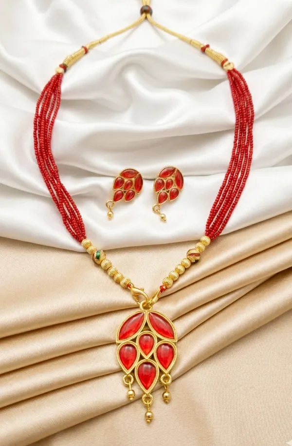 BG__GOLD_Assamese_Traditional_Copper_Based__Red_Meenakari_Patti_Jewellery_Set