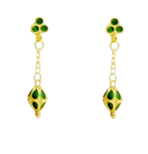 Copper_Based_Assamese_Traditional_Green_Boll_Tassel_Jewellery_Set
