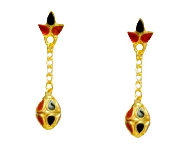 Assamese_Traditional_Red_Black_Boll_Tassel_Jewellery_Set