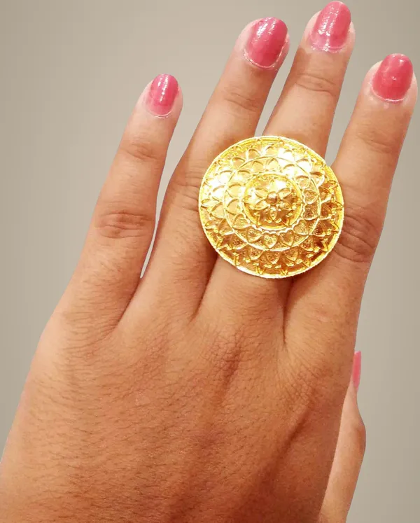 Assamese_Traditional_Copper_Gold_Plated_Finger-Ring_For_Girls_&_Women