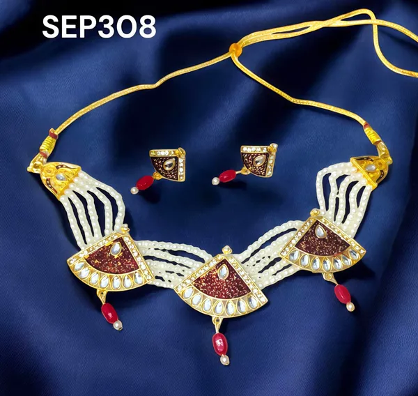 Balaji_Gold_Multicolour_Elegant_Pearl_&_Kundan_Choker_Necklace_Set_For_Women