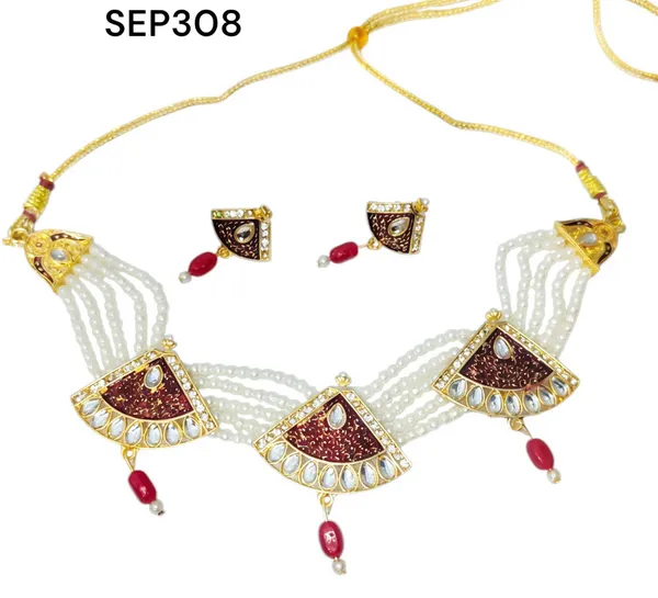 Balaji_Gold_Multicolour_Elegant_Pearl_&_Kundan_Choker_Necklace_Set_For_Women