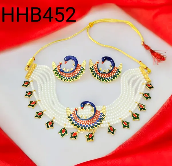 Balaji_Gold_Rajasthani_Meenakari_Peacock_Choker_Set_with_Pearl_Strings_(Chik_Set)