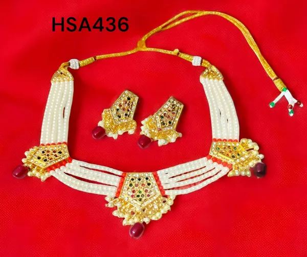 Balaji_Gold_Multicolour_Royal_Kundan_Pearl_Choker_Necklace_Set_With_Earrings_For_Women