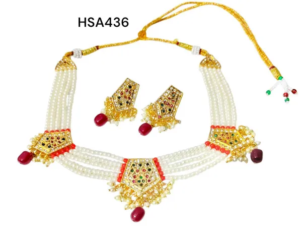 Balaji_Gold_Multicolour_Royal_Kundan_Pearl_Choker_Necklace_Set_With_Earrings_For_Women