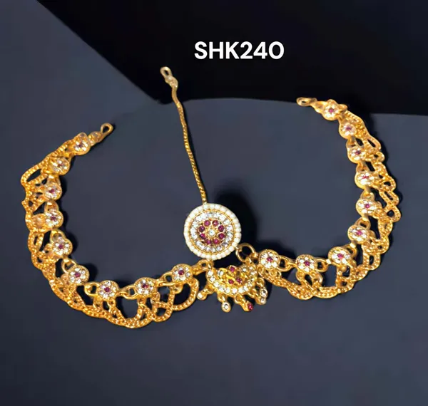 Balaji_Gold_Traditional_Gold-Plated_Rajasthani_Rakhdi_Borla_with_Matching_Purple_Stone_Sheeshphool_Set
