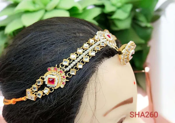 Pink_&_White_Traditional_Rajasthani_Sheeshfool_Rakhdi_With_Pearl_&_Kundan_Work_For_Women