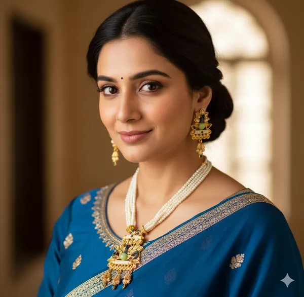 Balaji_Gold_Multicolour_Traditional_Multi_Colour_Minakari_Multi_Strand_Pearls_Long_Necklace_Earring_Set_For_Women