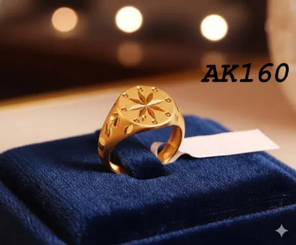 Balaji_Gold_Golden_Classic_Round_Face_Directional_Star_Band_Ring_For_Men