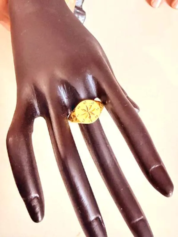 Balaji_Gold_Golden_Classic_Round_Face_Directional_Star_Band_Ring_For_Men