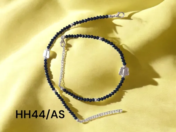 PACK_OF_2_Silver_Fancy_Silver_Plated_Attractive_Butterfly_Anklet_For_Women