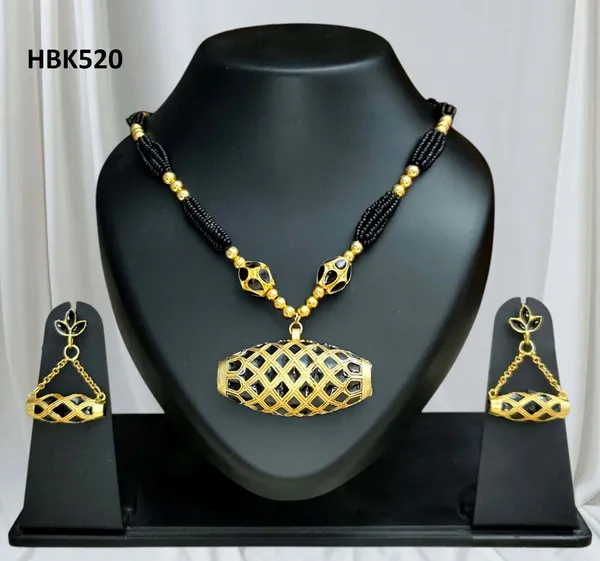 Copper_Based_Assamese_Traditional_Black_Meenakari_Ball_Tassel_Dhol_Biri_Set
