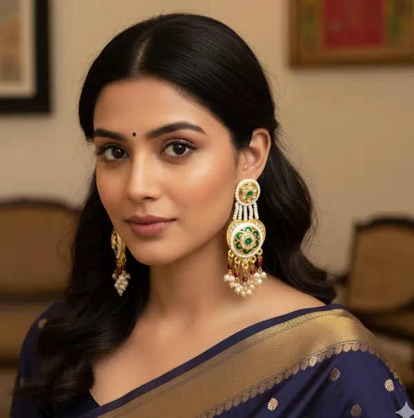 Balaji_Gold_Multicolour_Floral_Pearl_Drop_Earrings_For_Women