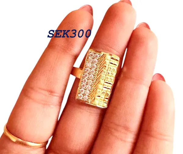 Gold-Tone_Dual-Texture_Rectangular_CZ_Mens_Statement_Ring
