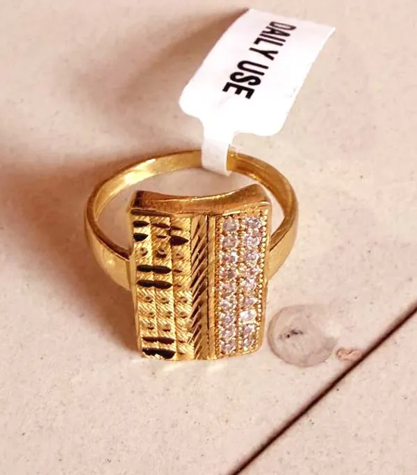 Balaji_Gold_Golden_Dual-Texture_Rectangular_Cz_Men's_Statement_Ring_For_Men