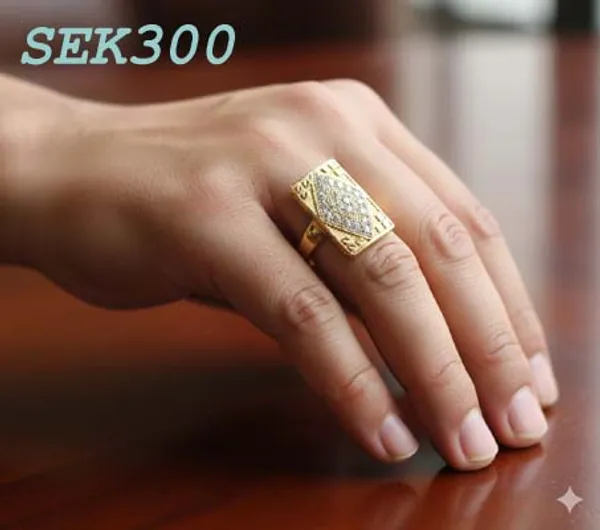 Golden_Rectangular_Diamond-Cut_Cz_Studded_Men's_Finger_Ring_For_Men
