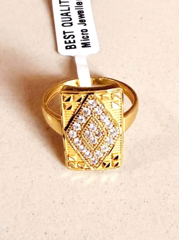 Golden_Rectangular_Diamond-Cut_Cz_Studded_Men's_Finger_Ring_For_Men