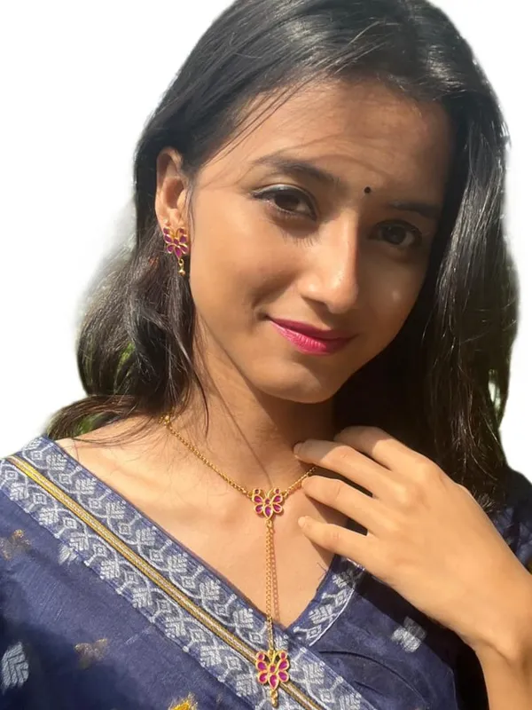 Assamese_Traditional_Purple_Meenakari_Butterfly_Jewellery_Set