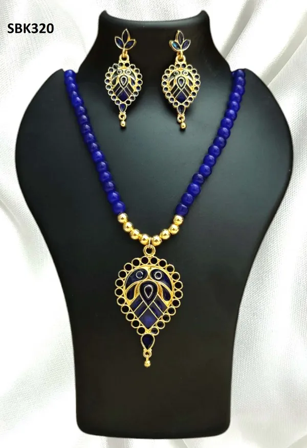 Assamese_Traditional_Copper_Based_Blue_Dugdugi_Moni_Tassel_Jewellery_Set