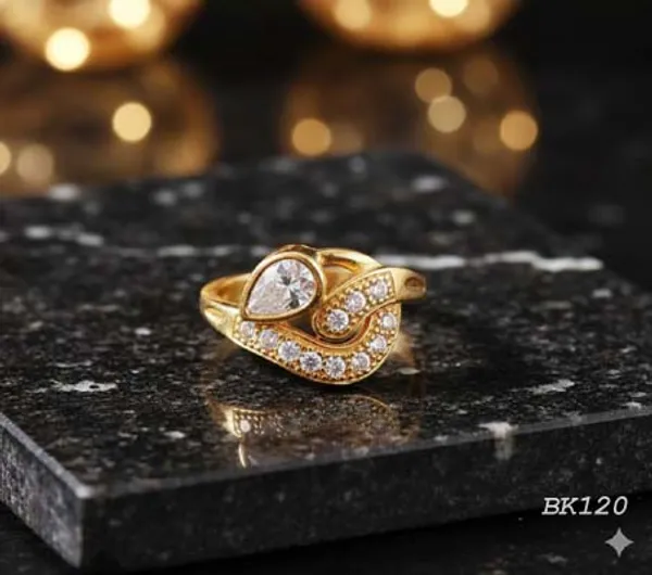 Balaji_Gold_Micro_Gold_Plating_Luxury_Teardrop_Cz_Stone_Designer_Ring_For_Women