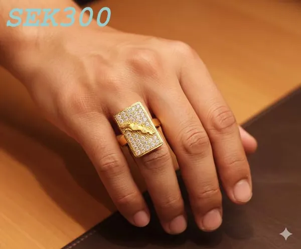 Balaji_Gold_Golden_Luxury_Full_Cz_Studded_Rectangular_Men's_Finger_Ring_For_Men