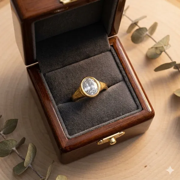Men’s_Gold-Toned_Oval_White_Stone_Statement_Ring