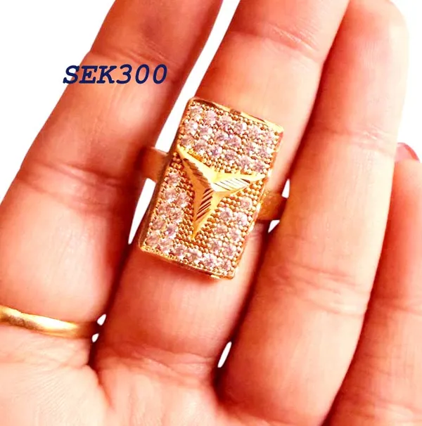 Balaji_Gold_Micro_Gold_Plating_Premium_Rectangular_Cz_Studded_Men's_Statement_Ring_For_Men
