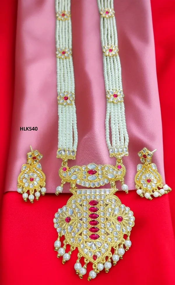 Balaji_Gold_Multicolour_Rajasthani_Kundan_Pearl_Necklace_Set_With_Earrings_For_Women