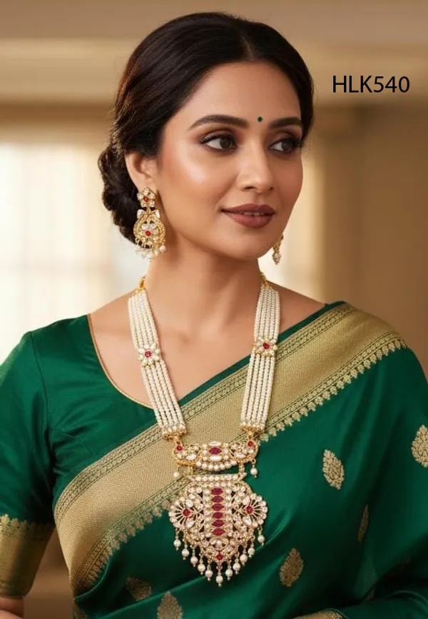 Balaji_Gold_Multicolour_Rajasthani_Kundan_Pearl_Necklace_Set_With_Earrings_For_Women