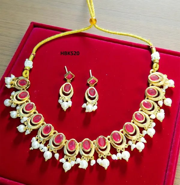 Balaji_Gold_Red_Rajasthani_Kundan_Combo_Jewellery_Set_For_Women