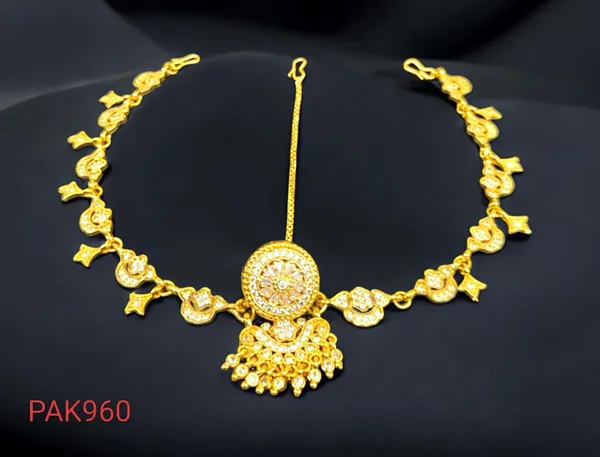 Balaji_Gold_Micro_Gold_Plated_Rajasthani_Traditional_Rakhdi_/_Borla_Maang_Tikka_For_Women