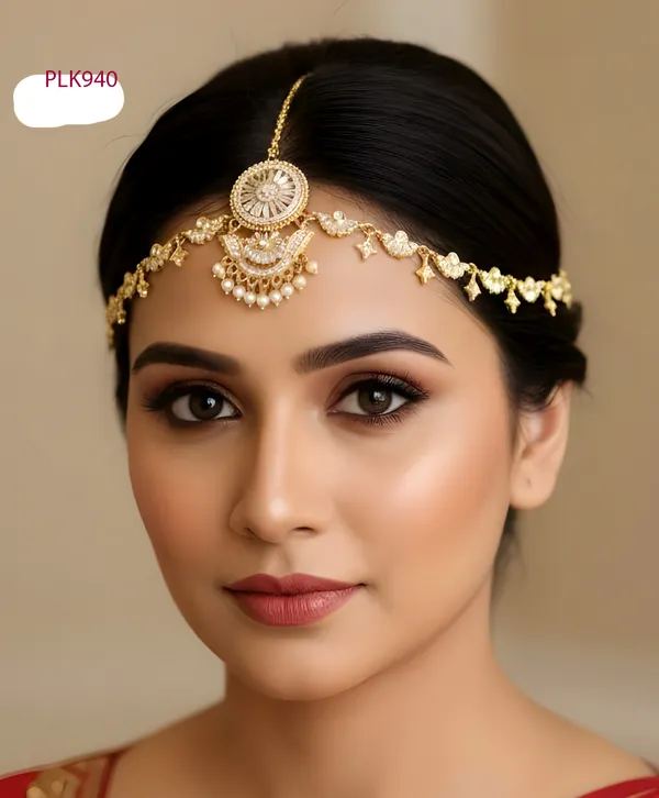Balaji_Gold_Micro_Gold_Plated_Rajasthani_Traditional_Rakhdi_/_Borla_Maang_Tikka_For_Women