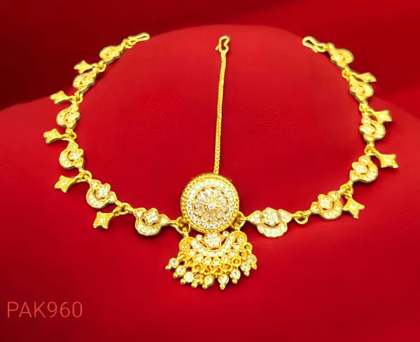 Balaji_Gold_Micro_Gold_Plated_Rajasthani_Traditional_Rakhdi_/_Borla_Maang_Tikka_For_Women