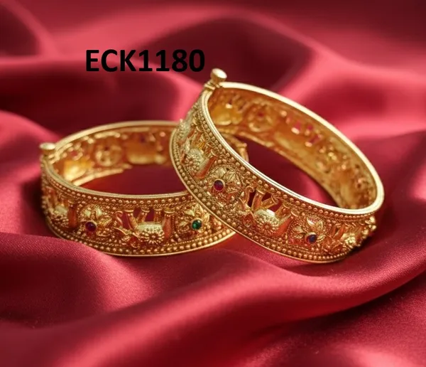 Balaji_Gold_Multicolour_Rajasthani_Traditional_Temple_Design_Adjustable_Kada_Bangle_For_Women