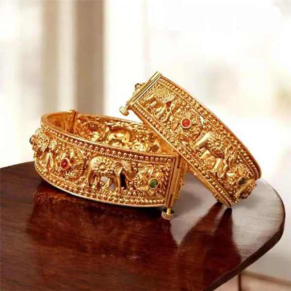 Balaji_Gold_Multicolour_Rajasthani_Traditional_Temple_Design_Adjustable_Kada_Bangle_For_Women