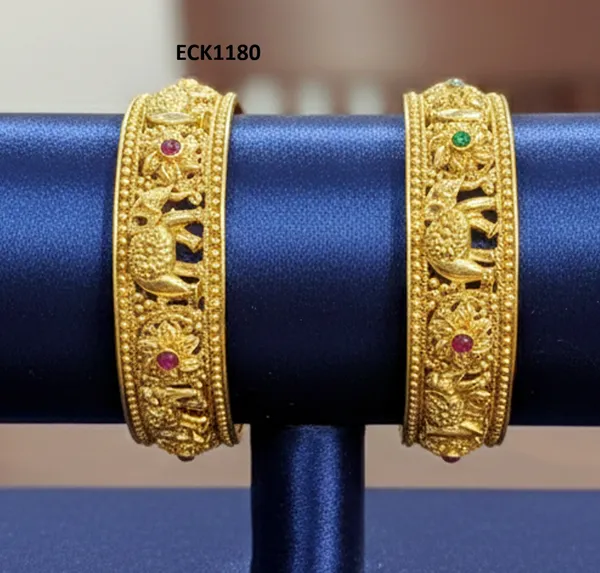 Balaji_Gold_Multicolour_Rajasthani_Traditional_Temple_Design_Adjustable_Kada_Bangle_For_Women