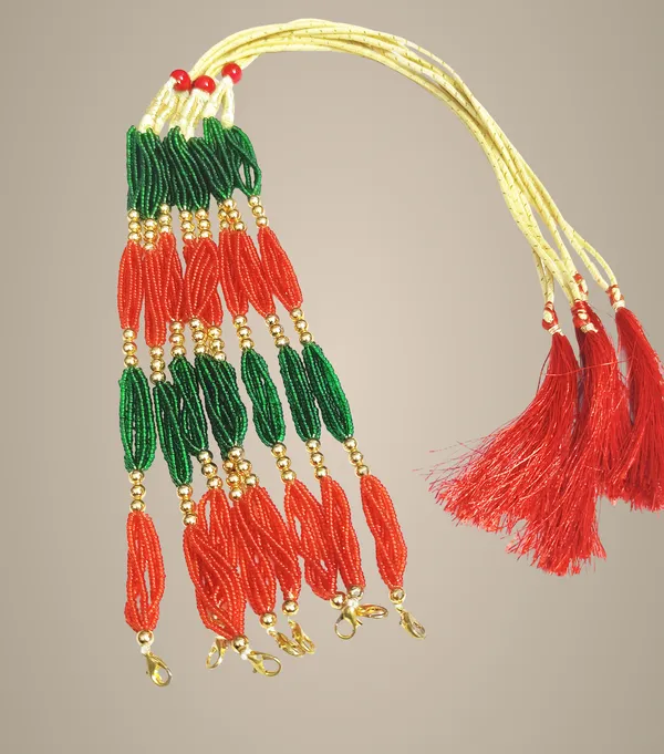 Assamese_Traditional_Red_Green_Tassel_/_Dori_4